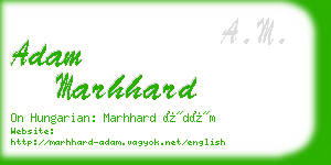 adam marhhard business card